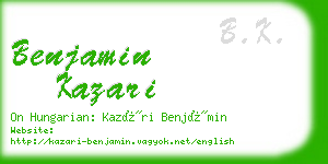benjamin kazari business card